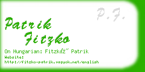 patrik fitzko business card